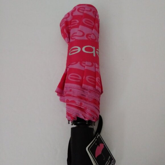Bebe Pink Logo Compact Umbrella Auto Open - Picture 8 of 15